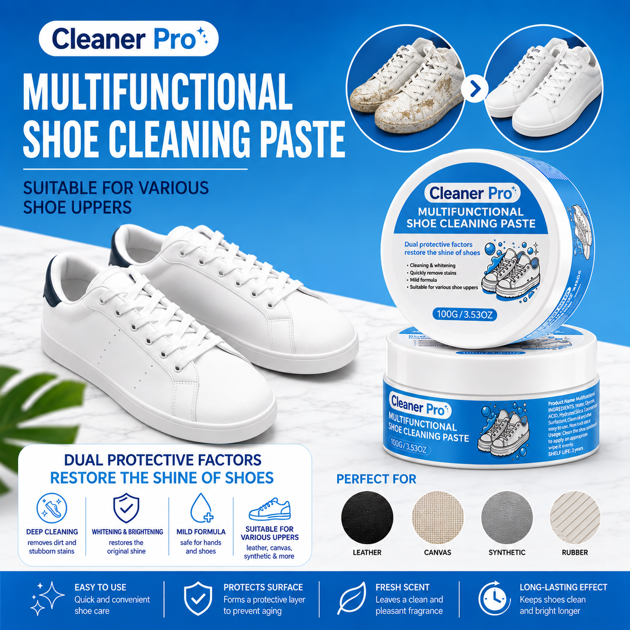 ✨ Cleaner Pro Crème – Deep Clean & Stain Removal 👟